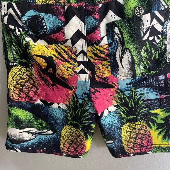 Maui & Sons Boys Palm Print Tropical Swimshorts - Picture 8 of 9